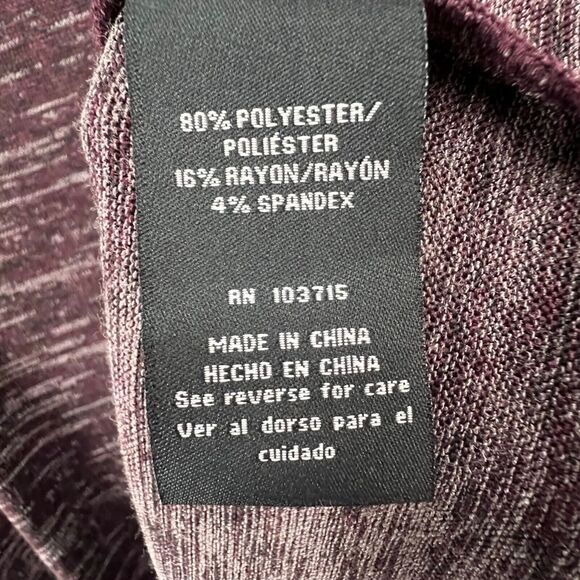 Zac & Rachel Sweater Women 2XL Potent Purple Heather Pullover Zip Detail Stretch - Picture 12 of 15